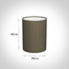 30cm Narrow Cylinder Shade in Bronze Brown Silk