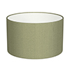 20cm Wide Cylinder Shade in Pale Green Faux Silk