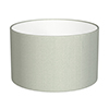 20cm Wide Cylinder Shade in Soft Grey Faux Silk