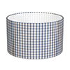 20cm Wide Cylinder Shade in Blue Longford Gingham
