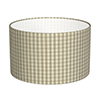 20cm Wide Cylinder Shade in Natural Longford Gingham