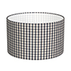 20cm Wide Cylinder Shade in Grey Longford Gingham