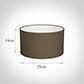 25cm Wide Cylinder Shade in Bronze Faux Silk