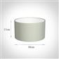 30cm Wide Cylinder Shade in Soft Grey Faux Silk