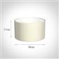 30cm Wide Cylinder Shade in Cream Satin