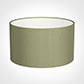 35cm Wide Cylinder Shade in Pale Green Faux Silk