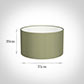 35cm Wide Cylinder Shade in Pale Green Faux Silk