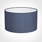 40cm Wide Cylinder Shade in Blue Faux Silk