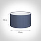 40cm Wide Cylinder Shade in Blue Faux Silk