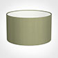 40cm Wide Cylinder Shade in Pale Green Faux Silk