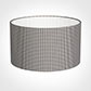 40cm Wide Cylinder Shade in Grey Longford Gingham