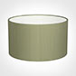 50cm Wide Cylinder Shade in Pale Green Faux Silk