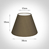 30cm Empire Shade in Bronze Faux Silk