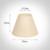 35cm Pendant Empire Shade, Parchment Cream Trim