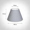 40cm Empire Shade in Blue Longford Gingham