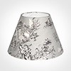 40cm Empire Shade in Grey Pastoral Toile de Jouy -Lamp Base Only