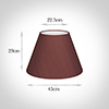 45cm Empire Shade in Old Red Faux Silk