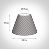 45cm Empire Shade in Grey Longford Gingham