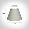 45cm Empire Shade in Soft Grey Waterford Linen