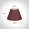 50cm Empire Shade in Old Red Faux Silk