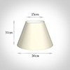 50cm Empire Shade in Cream Satin