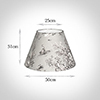 50cm Empire Shade in Grey Pastoral Toile de Jouy -Lamp Base Only