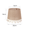 20cm Medium French Drum in Natural Jute with Tassels