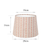 20cm Medium French Drum in Coral Cottage Stripe