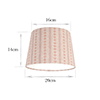 20cm Pendant Medium French Drum in Coral Cottage Stripe