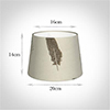 20cm Medium French Drum Shade in Stone Featherdown