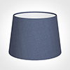 20cm Medium French Drum Shade in Blue Faux Silk