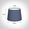 20cm Medium French Drum Shade in Blue Faux Silk