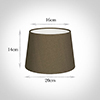 20cm Medium French Drum Shade in Bronze Faux Silk