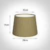 20cm Medium French Drum Shade in Dull Gold Faux Silk