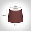 20cm Medium French Drum Shade in Old Red Faux Silk
