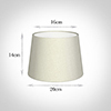 20cm Medium French Drum Shade in Pearl Faux Silk