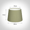 20cm Medium French Drum Shade in Pale Green Faux Silk