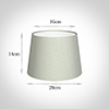 20cm Medium French Drum Shade in Soft Grey Faux Silk