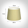 20cm Medium French Drum Shade in Wheat Faux Silk