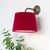 20cm Pendant Medium French Drum in Raspberry Hunstanton Velvet