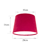 20cm Pendant Medium French Drum in Raspberry Hunstanton Velvet