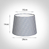 20cm Medium French Drum Shade in Blue Longford Gingham