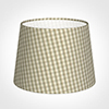 20cm Medium French Drum Shade in Natural Longford Gingham