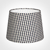 20cm Medium French Drum Shade in Grey Longford Gingham