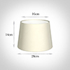 20cm Medium French Drum Shade in Cream Satin