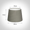 20cm Medium French Drum Shade in Pewter Satin