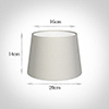 20cm Medium French Drum Shade in Off White Waterford Linen