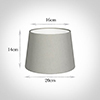 20cm Medium French Drum Shade in Soft Grey Waterford Linen