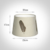 25cm Medium French Drum Shade in Stone Featherdown