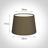 25cm Medium French Drum Shade in Bronze Faux Silk